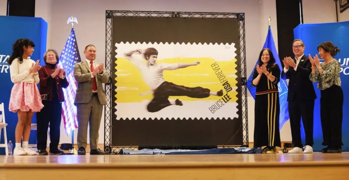 Bruce Lee stamp unveiling_everyone on stage_Featured